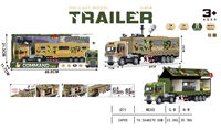 Camion de transport militaire en alliage inertiel avec lumières et sons, conteneur ouvrable, cabine camouflage, jouet de transport de l'armée