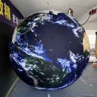 Sculpture gonflable géante personnalisée en forme de globe terrestre pour exposition, décoration de centre commercial, fabrication professionnelle par une usine de produits gonflables