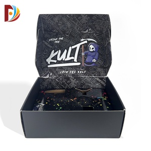 Matt Lamination Cartón corrugado Caja de papel negro personalizado Cajas de <span class=keywords><strong>compras</strong></span> de negocios - Product Image 4