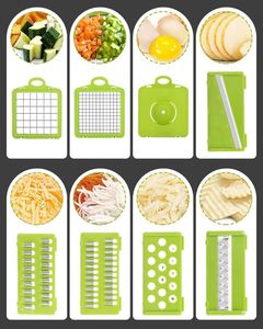 Accessoires de cuisine, hachoir à légumes multifonction 14 en 1, coupe-légumes 12 en 1, trancheuse multifonctionnelle pour légumes - Product Image 2