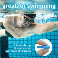 Bouchons d'oreilles de sécurité personnalisés non toxiques confortables ANSI NRR 26dB en silicone pur
