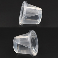 Gobelet jetable transparent en plastique de 160 ml (5,5 oz) avec couvercle pour desserts, gâteaux, yaourts, poudings et sauces, idéal pour la restauration et les événements.