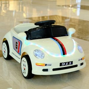 Auto Eléctrico Retro Tipo <span class=keywords><strong>Beetle</strong></span> de Cuatro Ruedas para Niños con Luces Delanteras, Bluetooth, Tracción Individual, 6V4 - Product Image 5