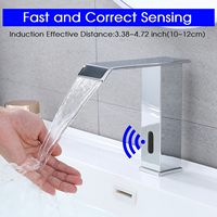 Robinet de salle de bain automatique sans contact à détecteur de mouvement en laiton de haute qualité 2026 – Robinet électronique infrarouge mains libres pour lavabo
