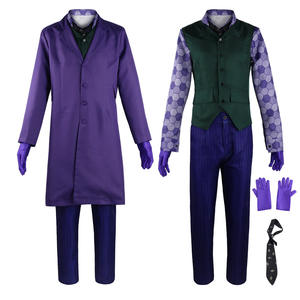 Koyu şövalye <span class=keywords><strong>Joker</strong></span> Cosplay ceket gömlek yelek kravat ile yetişkinler için kostüm tam Set cadılar bayramı veya Anime etkinlikleri için Suit - Product Image 1