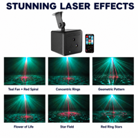 Lampu Pesta Mini Laser Merah Hijau IR Remote Sound Active Music Sync Ceiling Mount KTV Bar Rumah Pernikahan Klub DJ