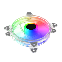 Noyau de glace prix bas 120mm muet grand Volume d'air 8-9 perles de lampe ordinateur boîtier Pc ventilateur refroidisseur coloré Rgb Argb ventilateur de refroidissement