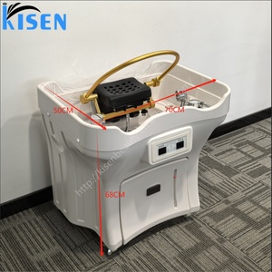 KISEN Évier de lavage de cheveux mobile et portable, style spa japonais, sans plomberie, avec réservoirs d'eau intégrés - Product Image 6