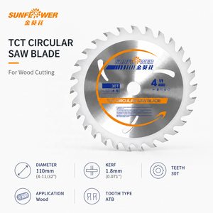 Lưỡi cưa tròn TCT công nghiệp 110mm 4 inch, mạ cacbua vonfram, dùng cắt gỗ đặc, gỗ dán, tấm MDF - Product Image 2
