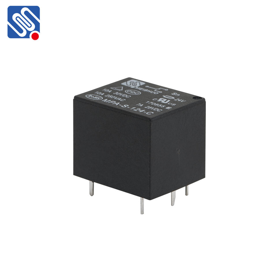 Meishuo MPA-S-124-C Micro Power Relay 5 Pin General Purpose 24V 10A 250VAC Small Size 250Vac Sealed Protection