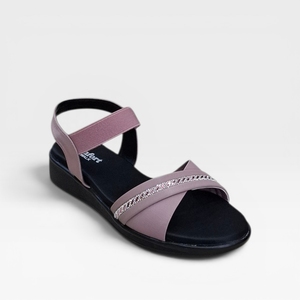 Sandales compensées roses élégantes pour femmes, confortables, à lanières croisées, légères, à semelle souple, pour tenue décontractée ou de soirée, faciles à enfiler - Product Image 1