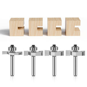 6 मिमी 12 मिमी 1/4 1/2 इंच शंक कार्बाइड 2 टी वुडवर्किंग स्लॉटिंग राउटर बिट्स के साथ शीर्ष असर सीएनसी लकड़ी मिलिंग कटर उपकरण - Product Image 5