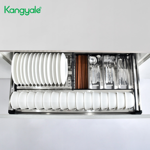 Kangyale Kitchen Cabinet Cutlery Organizer <strong>Drawer</strong> Kitchen <strong>Pull</strong> <strong>Out</strong> Dish <strong>Drawer</strong> Basket 2 Tier Sliding Cutlery <strong>Storage</strong> <strong>Drawer</strong> - Product Image 1