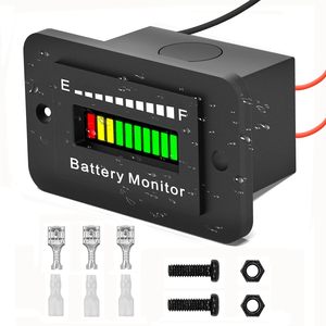 12V 24V 36V 48V 60V 72V LED <b>Battery</b> Monitor Meter <b>Battery</b> Fuel Gauge Indicator Lead-Acid & Lithium Ion <b>Battery</b> <b>Tester</b> for Car - Product Image 3
