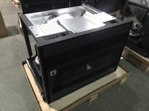 Adorefires <span class=keywords><strong>Cheminée</strong></span> moderne à biomasse sans fumée avec mur en bois et poêles à granulés avec télécommande - Product Image 4