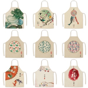 High Quality Heavy-Duty Polyester <b>Canvas</b> <b>Apron</b> Custom Printed Restaurant Sleeveless Style Reusable Pocket Adjustable Waist - Product Image 1