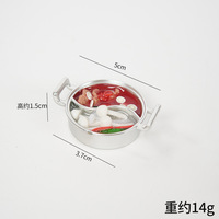 Aksesori Mainan Makanan Plastik Buatan Tangan DIY Peralatan Makan Rumah Boneka Miniatur Ornamen Hot Pot Bebek Mandarin Alat Peraga Bermain