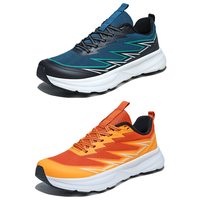 Chaussures de course respirantes à lacets personnalisées en usine, à bout large, style pieds nus, OEM ODM, baskets athlétiques antidérapantes en maille pour hommes