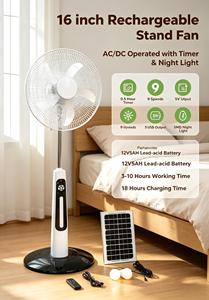 Table mécanique avec ventilateur de refroidissement à air, ventilateur d'extraction solaire avec panneau solaire, deux ventilateurs solaires rechargeables avec LED - Product Image 1