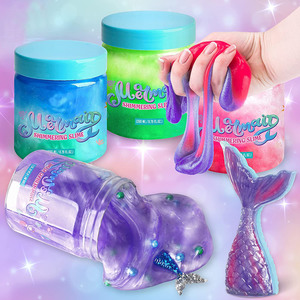 Mermaid Slime Pack for Girls Big Premade Shimmer Sparkle Glitter Kids Slime Toy Birthday Party Gift by Perfect Kraft - Product Image 4