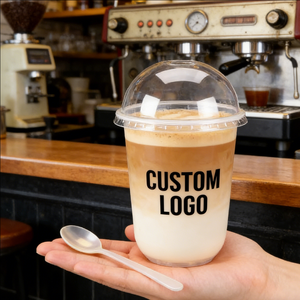 Gobelets à café en plastique jetables avec couvercles, luxe, à emporter, logo personnalisé imprimé pour les cafés, 12oz, 16oz, 20oz - Product Image 4