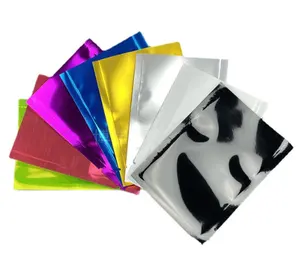 Farbige flache Tasche Glänzende und glatte Masken tasche Lebensmittel tasche Farbige Aluminium folie Ziplock Mylar-Verpackungs tasche