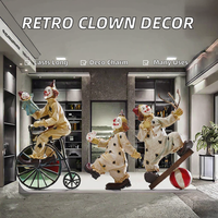 Artisanat en polyrésine Art déco Abstrait Décoration de la maison Figurine rétro Cirque Accent de table Sculpture Statue de clown