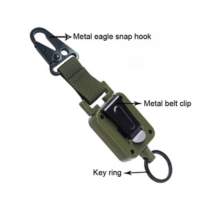 XXH-P009 Essentieel Voor Outdoor Camping Vierkant Zwart Plastic Sleutel Intrekbare Badge Haspel Sublimatie Intrekbare Badge Houder - Product Image 3
