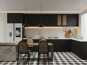 Lesso Home Cucine Modulari Moderne con <span class=keywords><strong>Isola</strong></span>, Stile Canadese, Prodotte in Cina, Include Lavello, Rubinetto e Accessori per Cerniere - Product Image 1