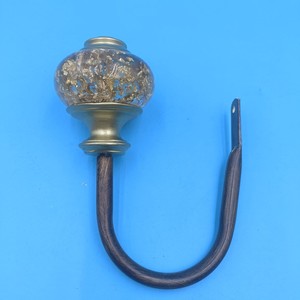 U Shape Resin <b>Curtain</b> Hook 58 Inch Brown Traditional Wall Mount For All <b>Curtains</b> - Product Image 1