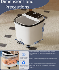 Masajeador Eléctrico de Rodillos para Pies, Bañera de Hidromasaje, Dispositivo de Calentamiento Terapéutico con Control de Tiempo, Unidad de Terapia de Masaje - Product Image 4