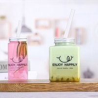 250ml 350ml Bouteilles de jus en plastique vides avec bouchons Récipients de boisson en vrac transparents réutilisables avec couvercles inviolables