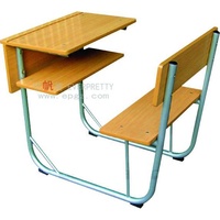 Bureau et chaise d'école roumaine Mobilier de salle de classe Bureau et chaise réglables en hauteur