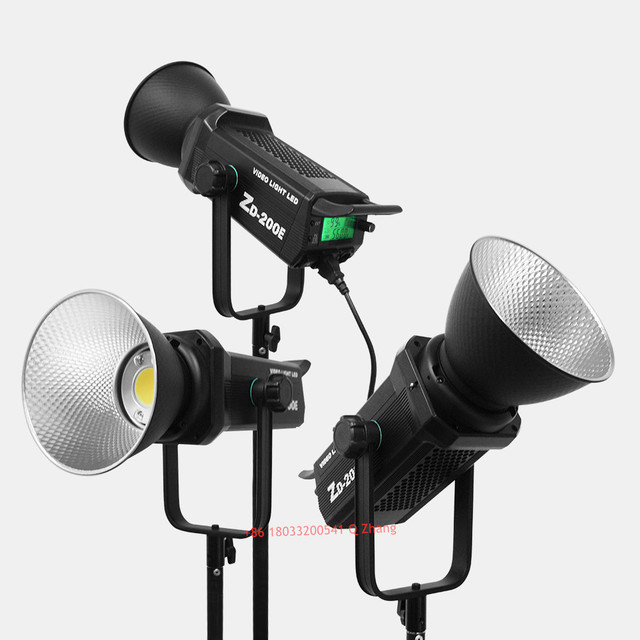 ZD-200E 200W LED Cob Photography Light 2700-7500K Photographic Spotlight for youtube Tiktok Video Production 200w
