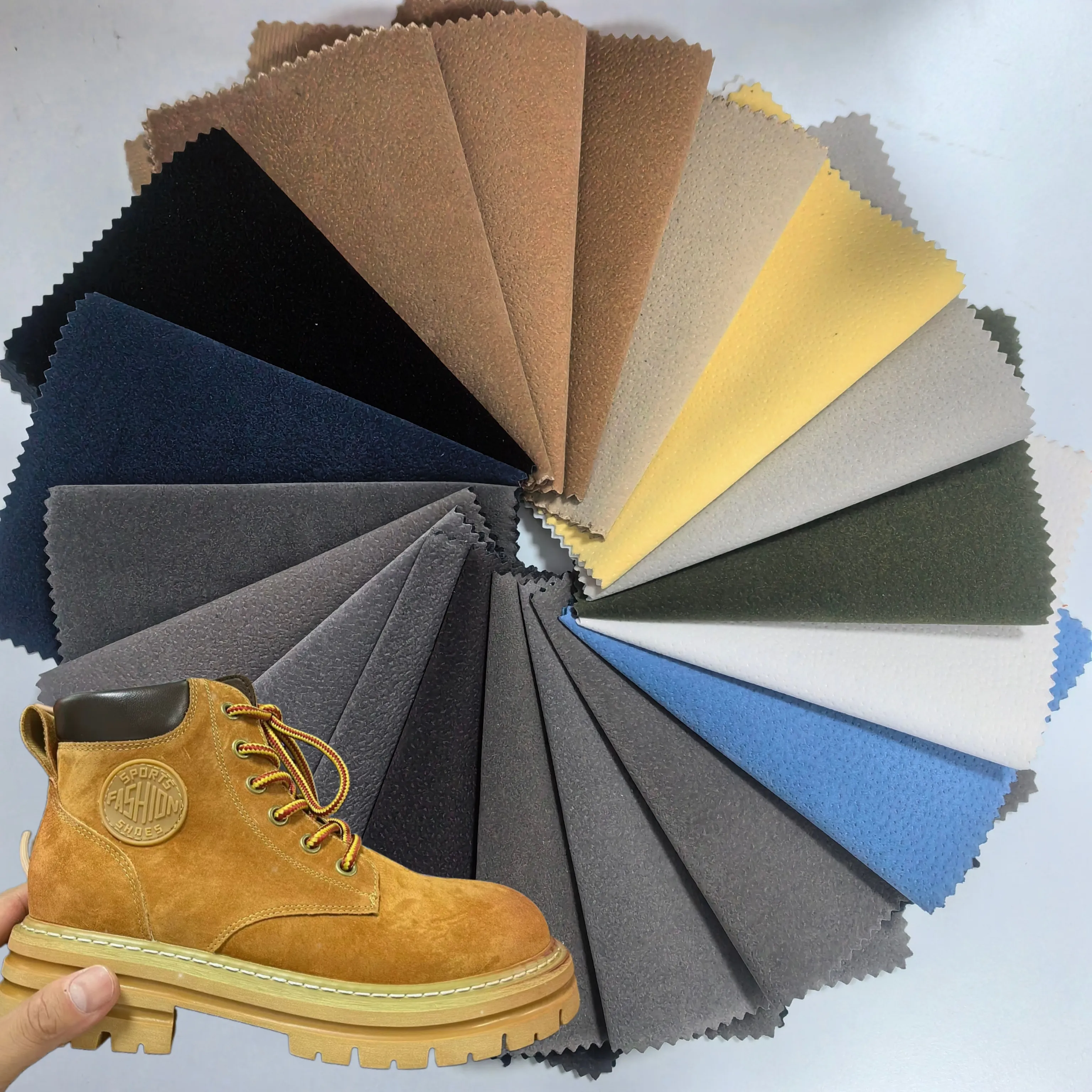 pu leather factory 0.9mm pig nubuck suede sneakerssynthetic leather for boots shoes or bags Birkenstocks