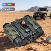 Compresseur d'air pour camion tracteur 150 PSI 12V, double moteur métallique, double cylindre, fonctionnement continu 24H