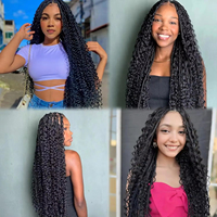 Cheveux humains pour le tressage en vrac sans mélange de trame cheveux humains bruts bouclés vente en gros vietnamien Boho tresses extensions de cheveux humains