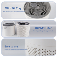 Filtre purificateur d'air Ture HEPA11 avec huile essentielle silencieux petit pour animaux de compagnie poussière