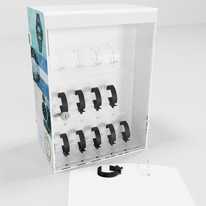 कस्टम ऐक्रेलिक वॉच डिस्प्ले स्टैंड रिटेल स्टोर काउंटरटॉप घूर्णन एक्रिलिक स्मार्टवॉच डिस्प्ले लॉक के साथ प्रदर्शन - Product Image 4