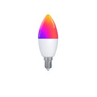 Ampoule intelligente WiFi Tuya Matter, lumière LED à intensité variable, 16 millions de couleurs RVB, lampe à bougie E14, commande vocale Alexa Google Home