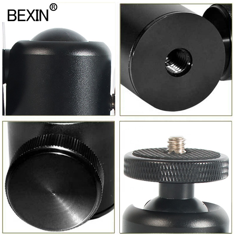 Photographic Equipment Mini Lightweight Hot Boots Phone Holder Adapter 360 Degree Swivel Camera Tripod Mount Ball Head for Flash