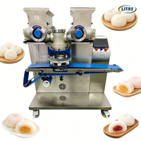 Máquina Automática para Hacer Mochi, Equipo de Encrustación, Máquina para Rellenar Alimentos, para la Producción de Mooncakes Rellenos, Maamoul y Bolas Energéticas