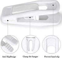 Cintres en velours antidérapants PET+Fluff pour vêtements fins, idéaux pour l'hôtellerie, les magasins et les armoires