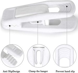 Velvet Hangers <b>Clips</b> Finger <b>Clips</b> Perfect for Use with Slim-line Clothes Velvet Hanger Felt Hanger <b>Clips</b> - Product Image 4