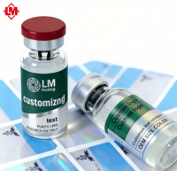 Étiquette de flacon personnalisée imprimée, autocollante, holographique, imperméable, pour produits pharmaceutiques lyophilisés et peptides