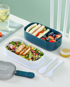 Wholesale plastic lunch <b>box</b> <b>set</b> for children's schools, with water bottle, used for food packaging lunch <b>boxes</b> - Product Image 3