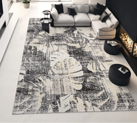 Tapis d'appoint en velours cristal, style moderne et minimaliste, imitation cachemire, doux, moelleux, antidérapant, pour salon et chambre à coucher