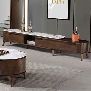 <span class=keywords><strong>Mesa</strong></span> marrón Sala de café Mesas Meuble Diseño moderno <span class=keywords><strong>Mesa</strong></span> de pie de lujo Unidad de Meubles portátil Soporte de TV con chimenea - Product Image 1