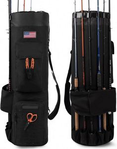 Échantillon Gratuit : Sac de Rangement pour Canne à Pêche, Grande Capacité 81L, Étui Étanche pour 6 Cannes et Moulinets, Sac de Pêche Pliable, Cadeaux de Pêche - Product Image 1