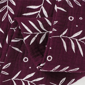 Coperta avvolgente in cotone con stampa a <span class=keywords><strong>pianta</strong></span> rossa 120x120cm coperta avvolgente in cotone biologico - Product Image 3